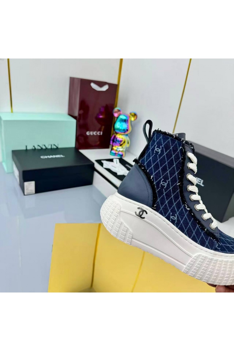 Chаnеl Женские кеды premium - Navy