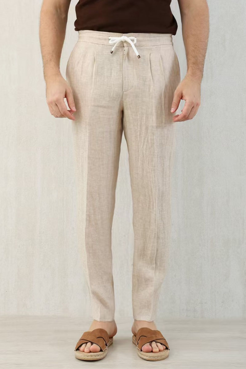 Designer Льняные брюки Premium - Beige