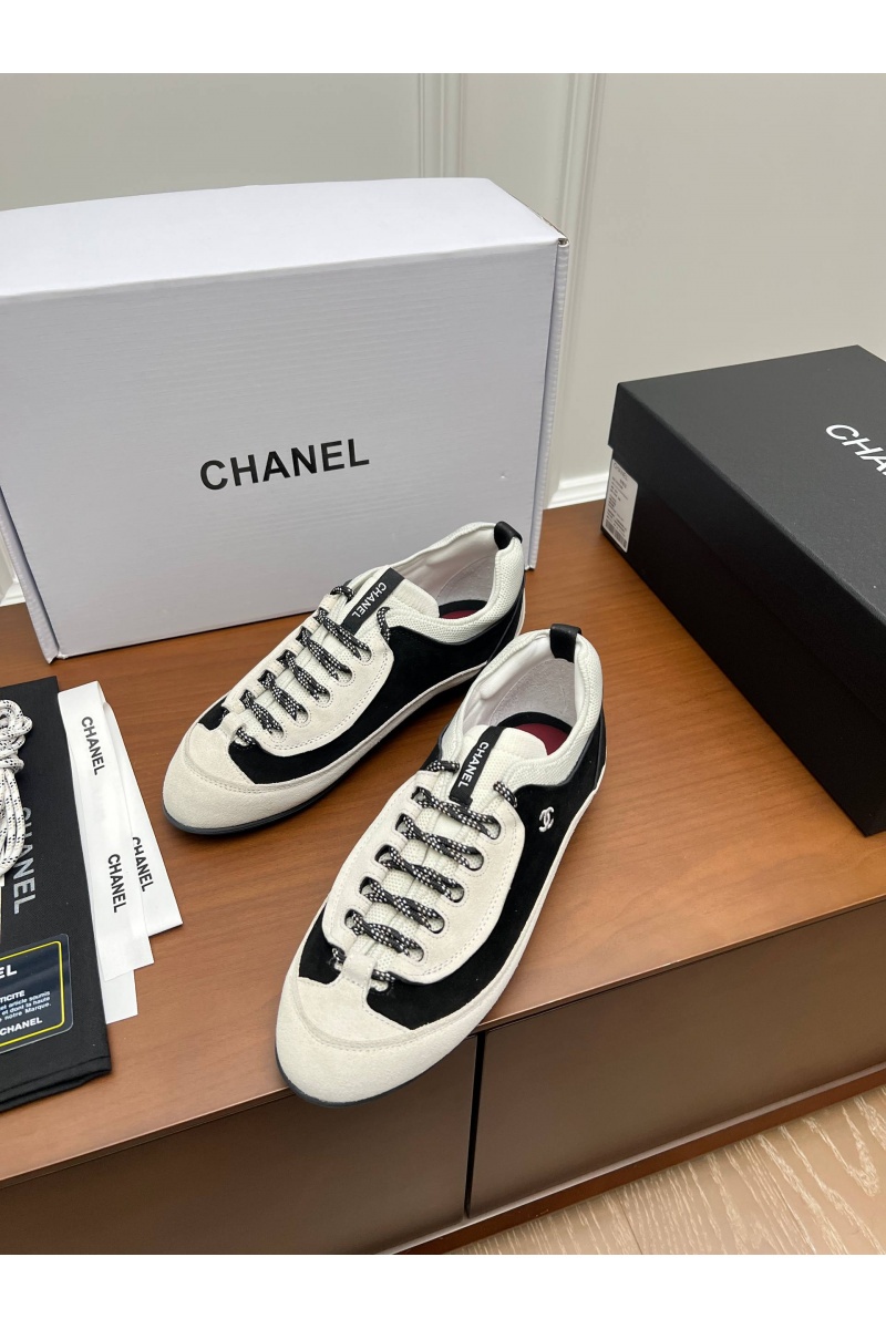 Chаnеl Женские замшевые кроссовки premium
