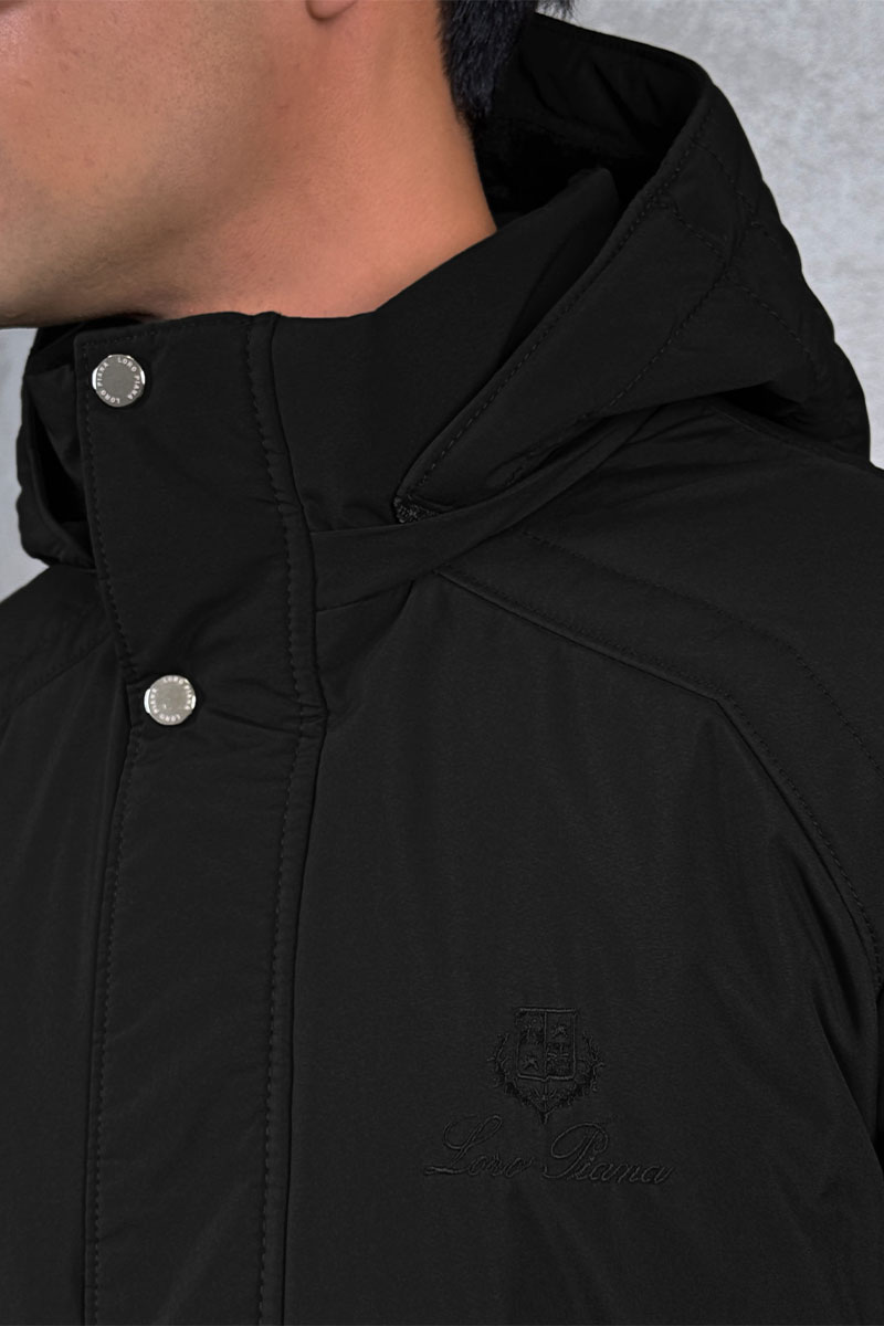 Loro Piana Парка чёрного цвета logo-patch 