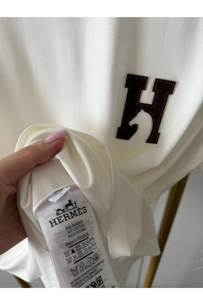 Hermes Женская белая футболка premium