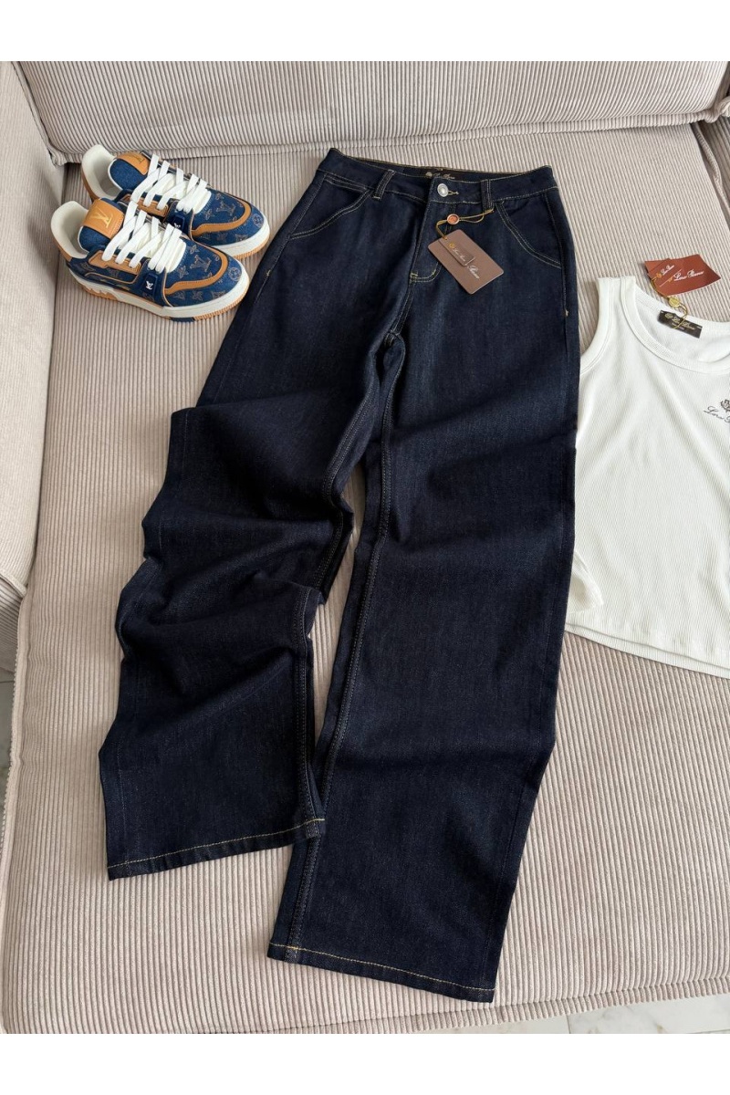 Loro Piana Женские синие джинсы premium