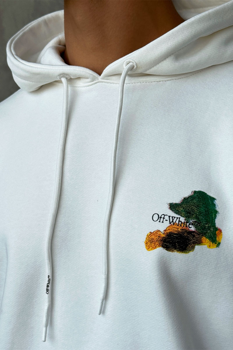 Off-White Мужское белое худи Brush Arrow 