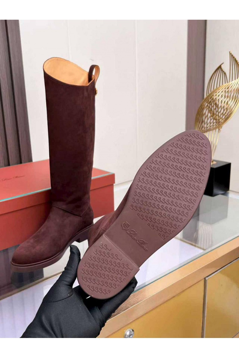 Loro Piana Женские замшевые сапоги 