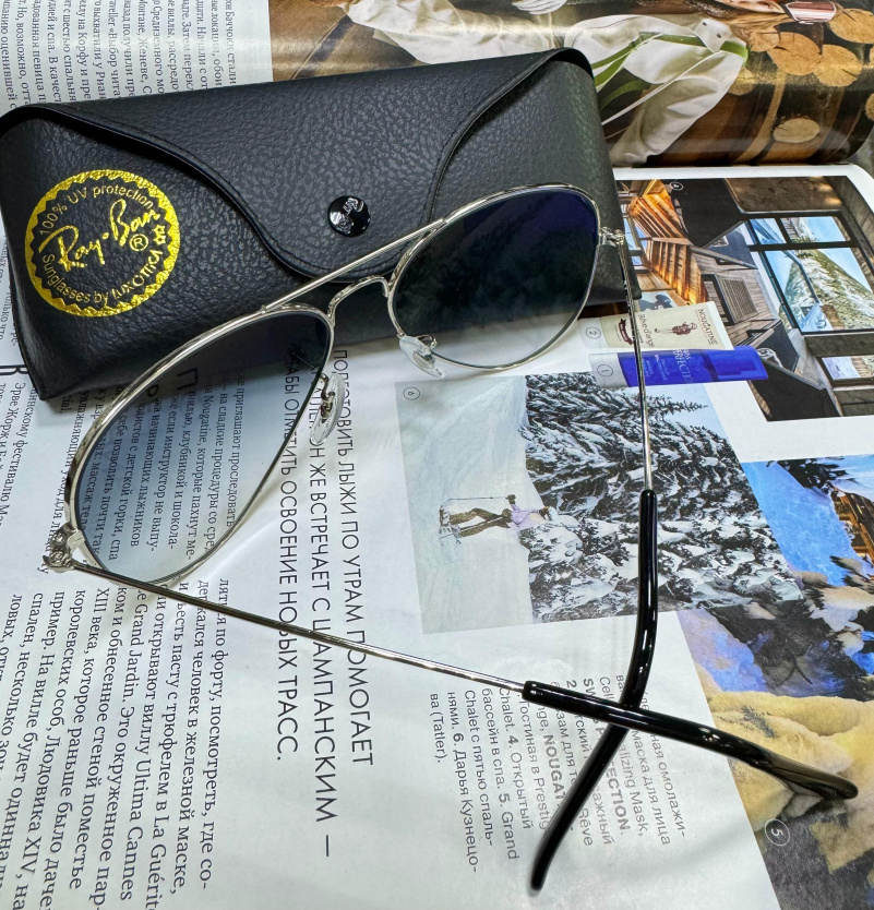 Ray Ban Солнцезащитные очки Aviator Large Metal - Blue