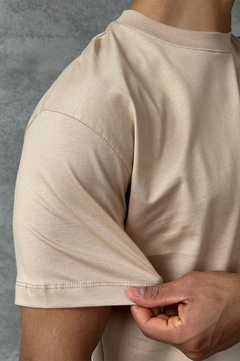 Loro Piana Мужская бежевая футболка