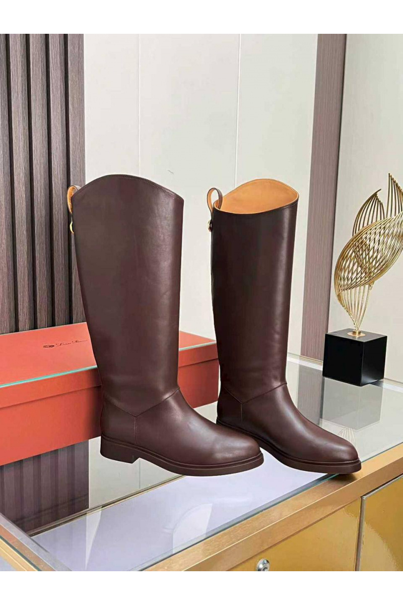 Loro Piana Женские кожаные сапоги premium - Brown