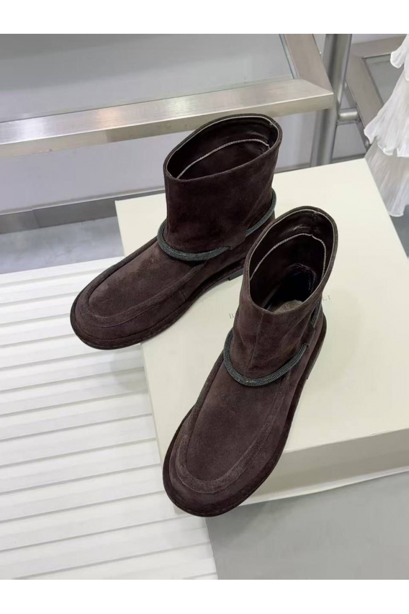 Designer Женские замшевые сапоги premium - Brown