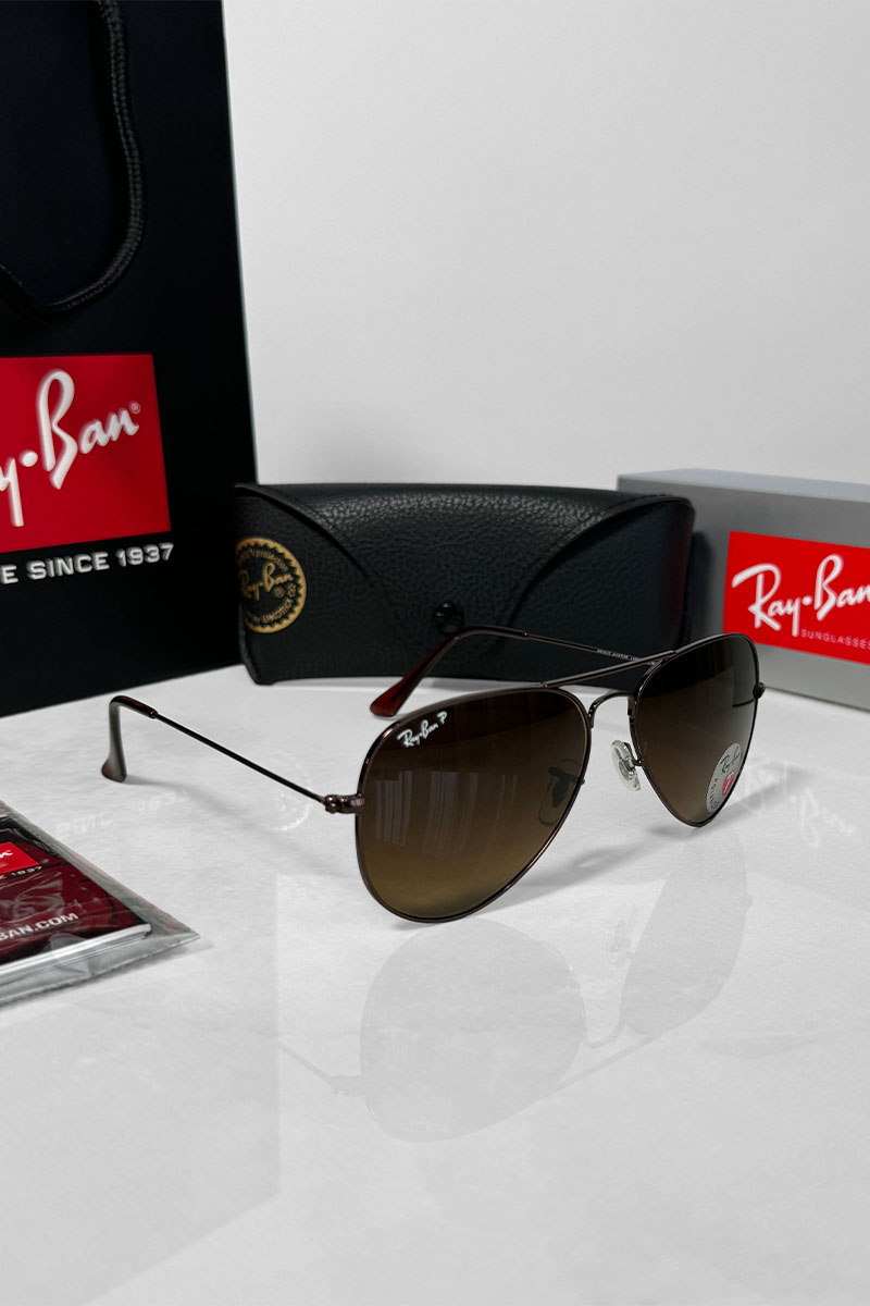 Ray Ban Солнцезащитные очки Aviator Large Metal - Brown