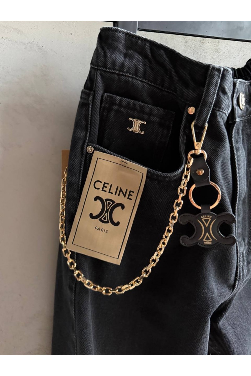 Celine Женские чёрные джинсы premium