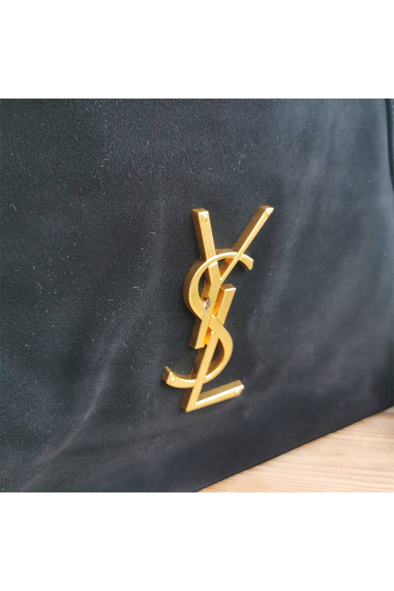 Yves Saint Laurent Замшевая сумка 35x27 см - Black
