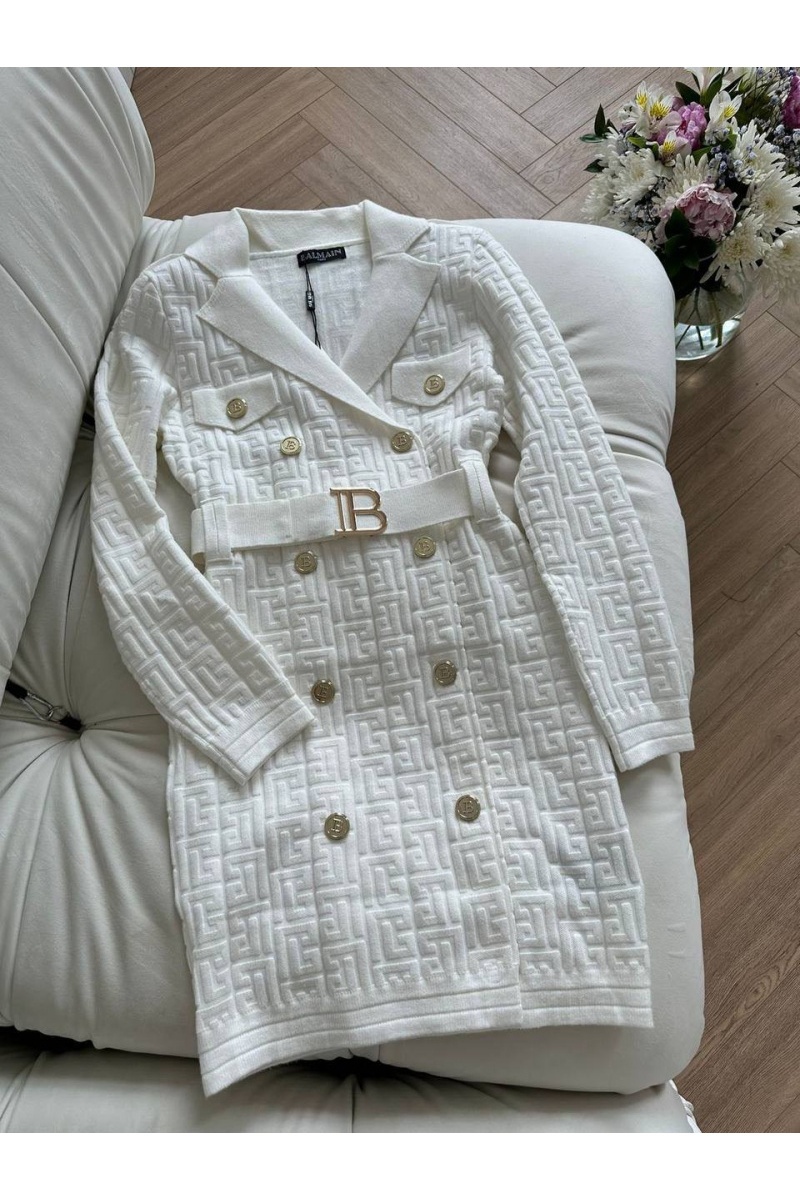 Balmain Женское бандажное платье с ремнем 