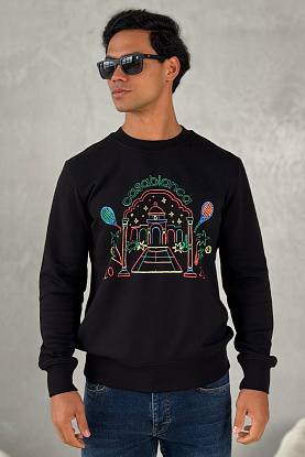 Чёрный свитшот Rainbow Crayon Temple 