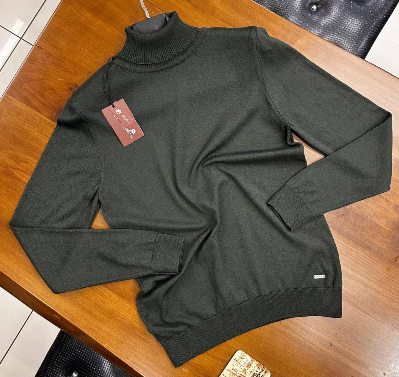 Designer Clothing Мужская зелёная водолазка Maglione 
