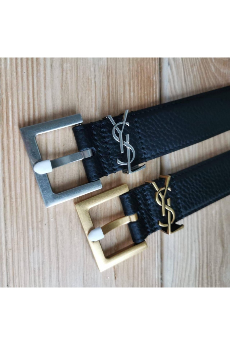 Yves Saint Laurent Кожаный ремень Cassandre (ширина 2 / 3 см)