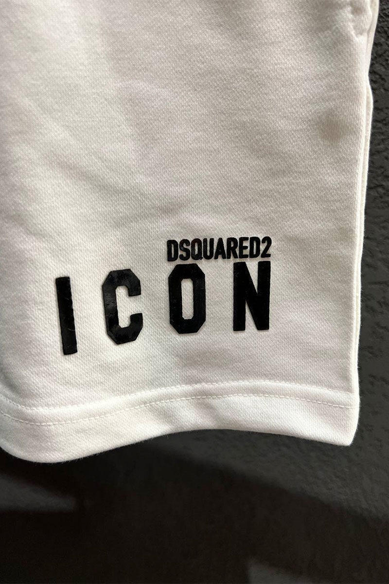 Dsquared2 Мужские белые шорты ICON-logo