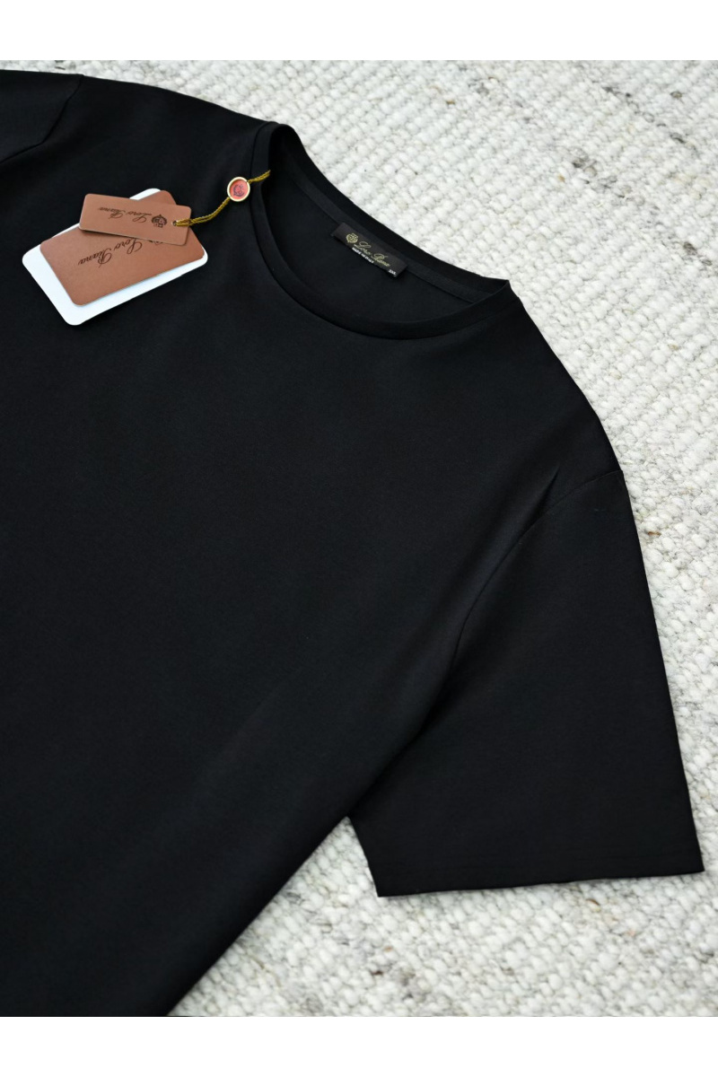 Loro Piana Мужская чёрная футболка premium
