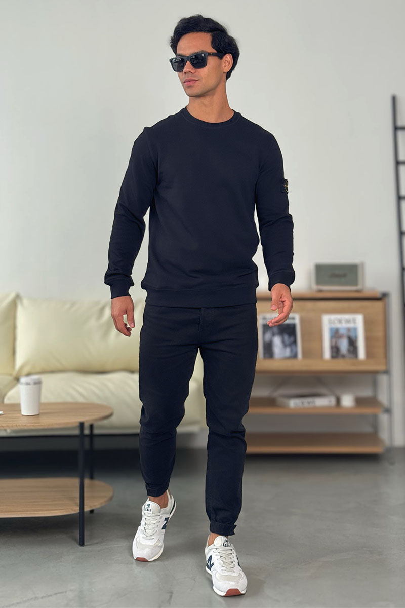 Stone Island Мужской свитшот чёрного цвета Compass-patch