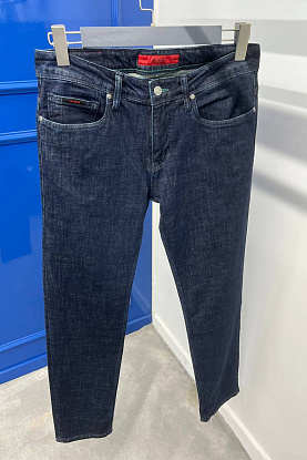 Мужские тёмно-синие джинсы regular fit