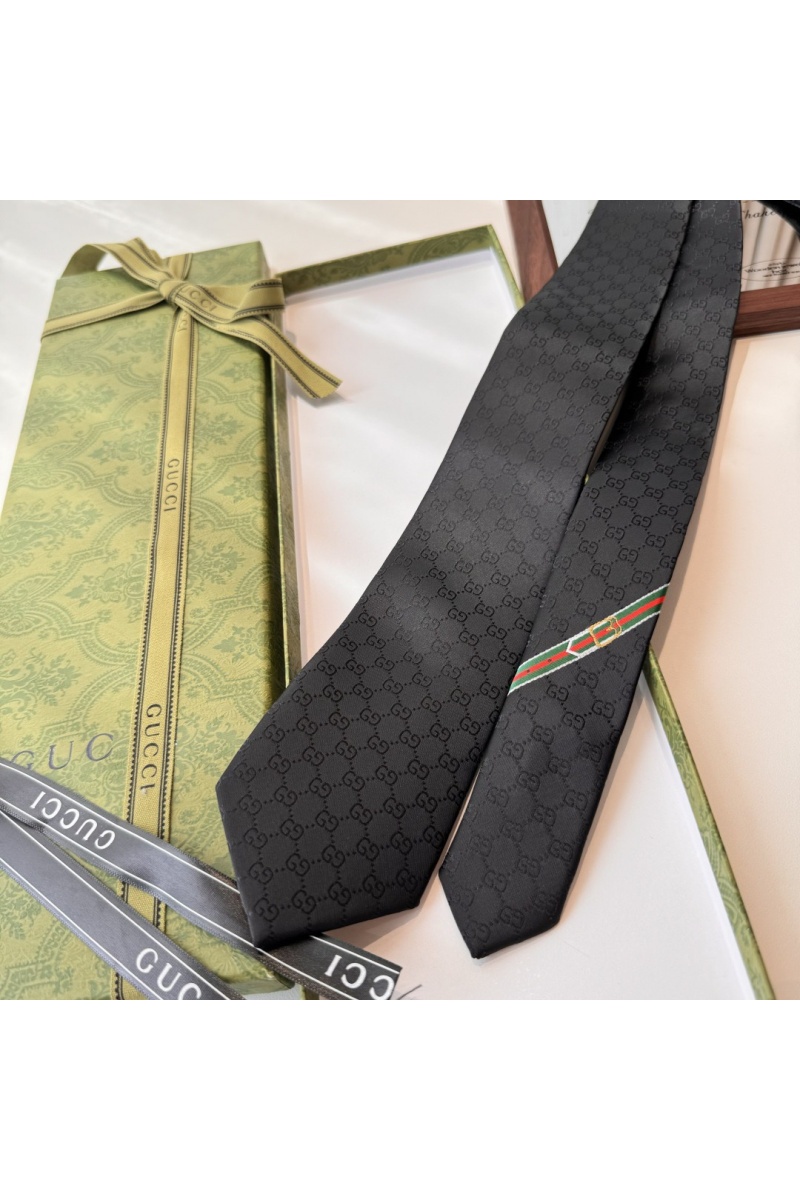 Gucci Галстук GG Monogram premium 146x7 см - Black