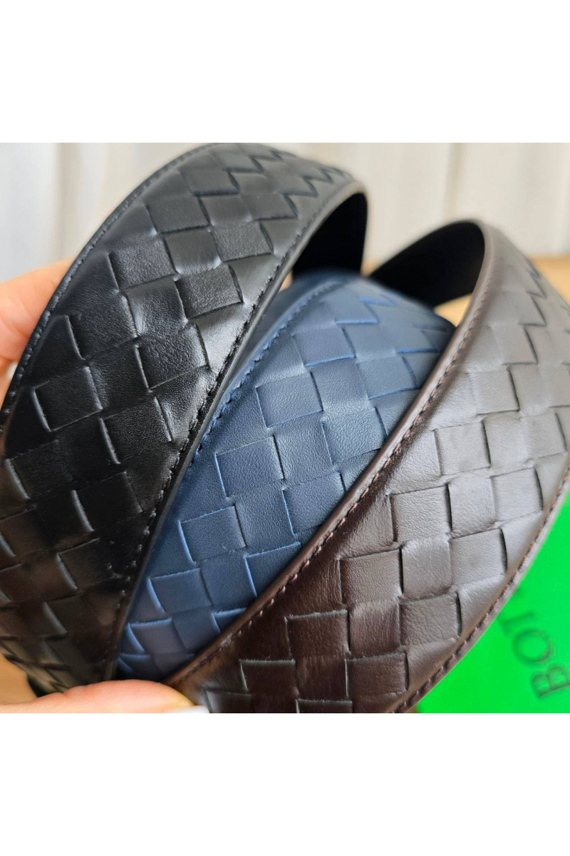 Bottega Veneta Кожаный синий ремень 