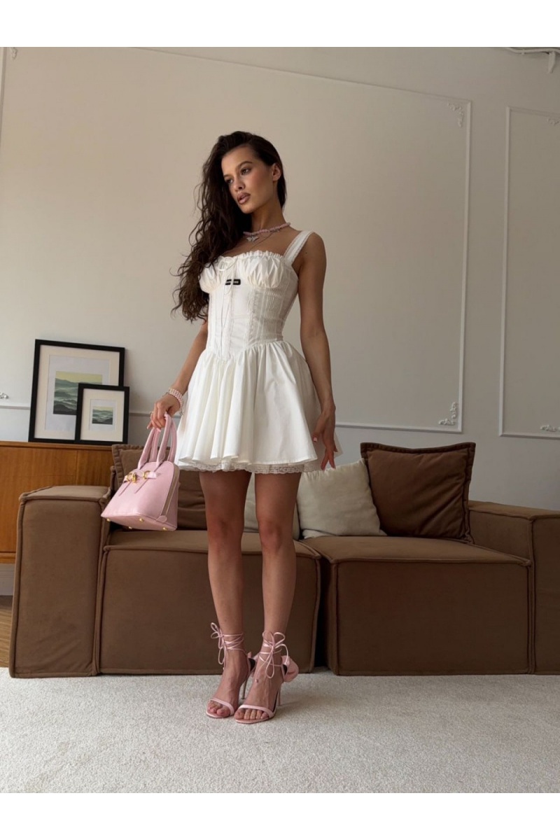 MIU MIU Белое женское платье 