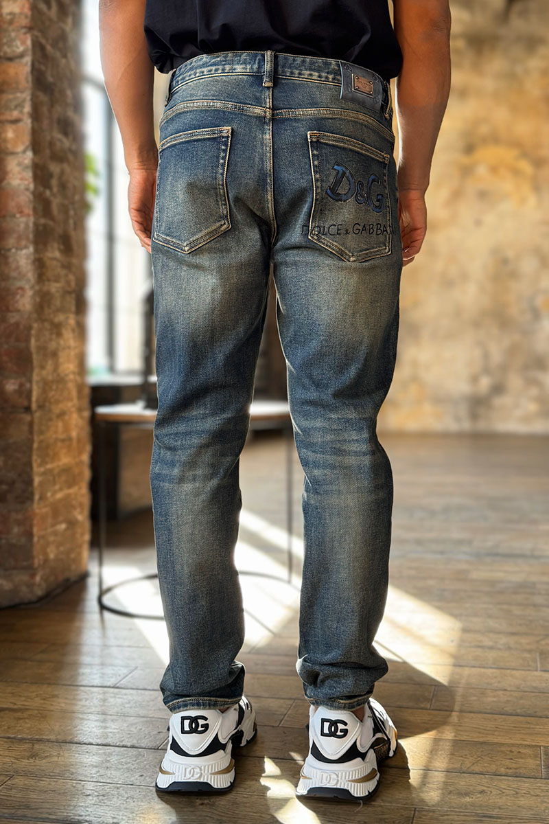 Dоlсе & Gаbbаnа Мужские синие джинсы Premium