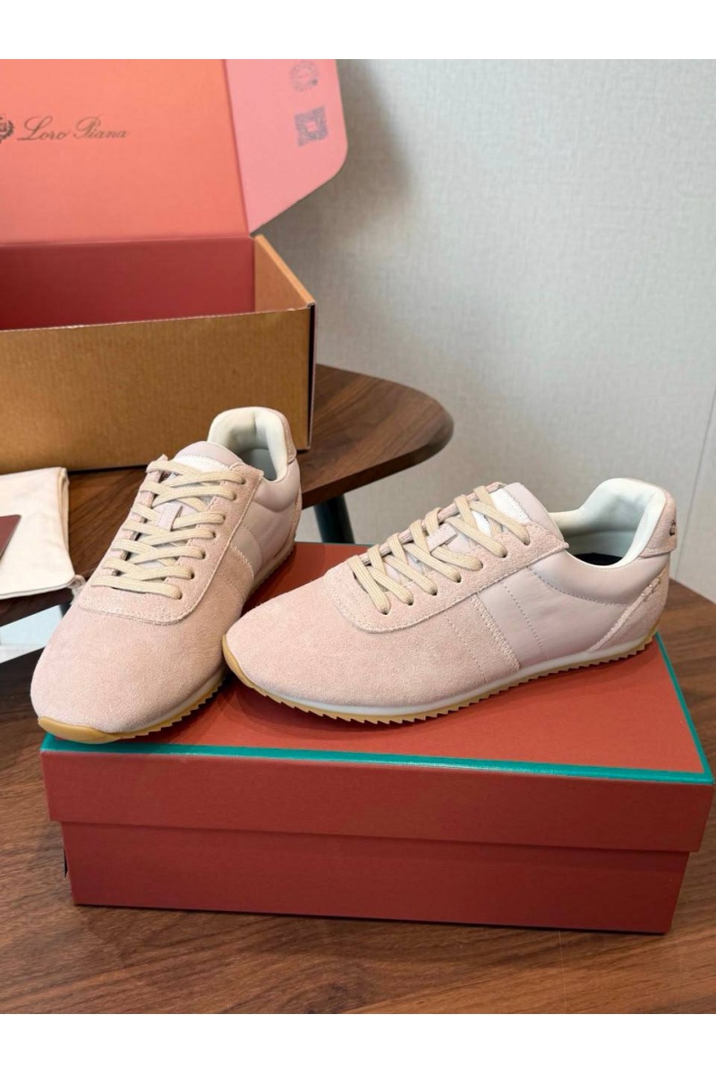 Loro Piana Женские замшевые кроссовки Fast Walk premium