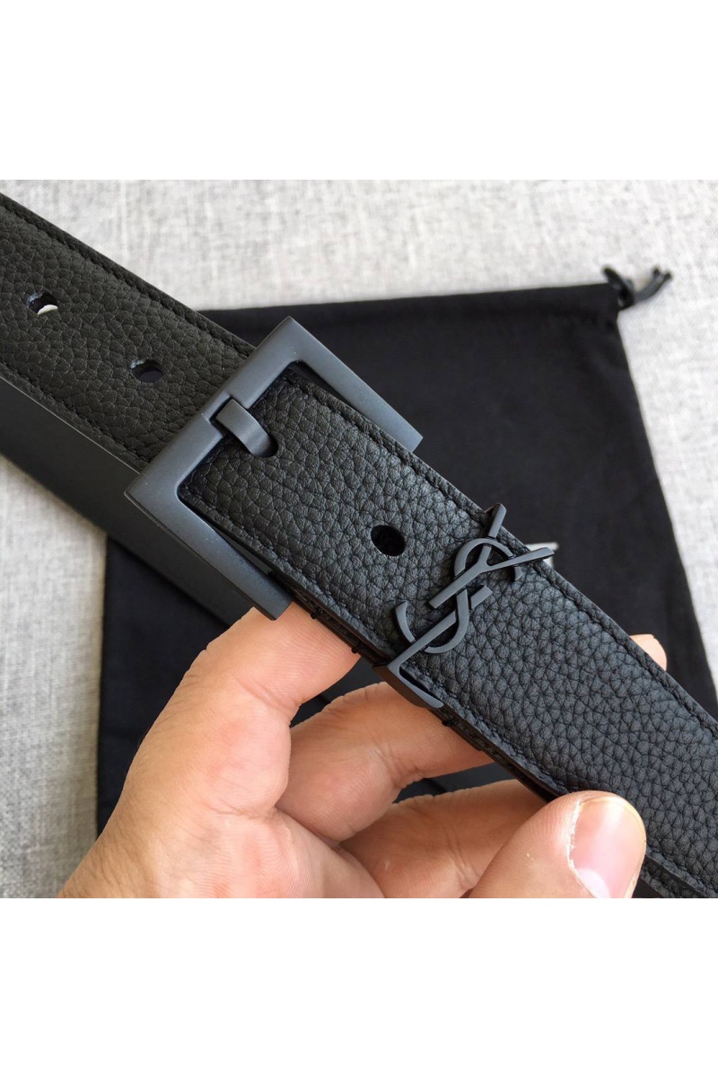 Yves Saint Laurent Кожаный ремень Cassandre (ширина 2 / 3 см)