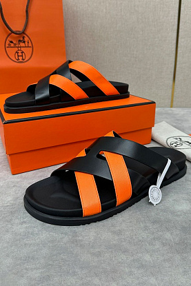 Мужские шлёпанцы Kazimir - Black / Orange