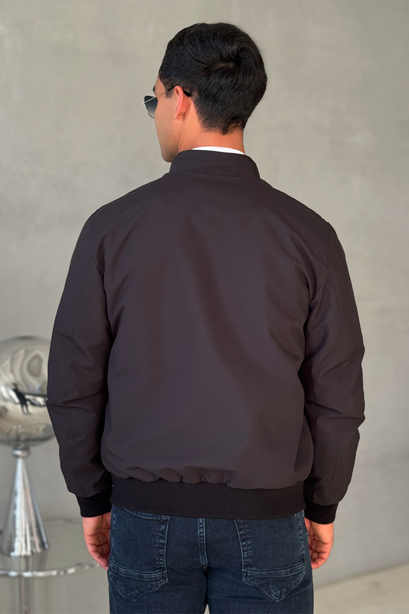 Brioni Мужская чёрная ветровка logo-embroidered