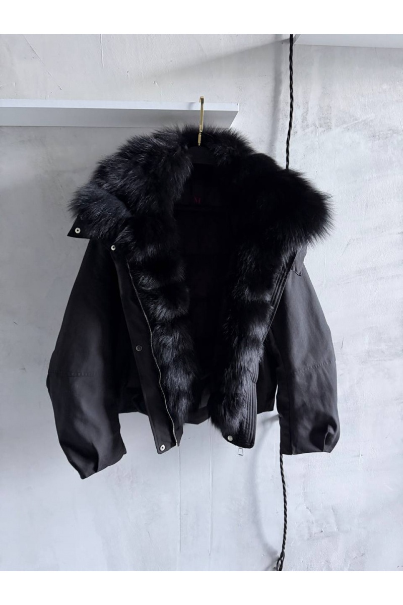 Max Mara Женский бомбер с натуральным мехом premium