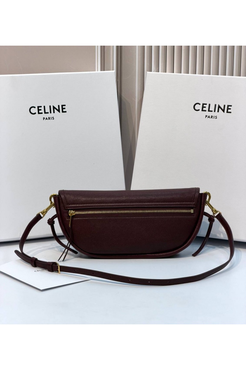 Celine Кожаная сумка Little Halfmoon Soft Triomphe premium 25x13x5 см