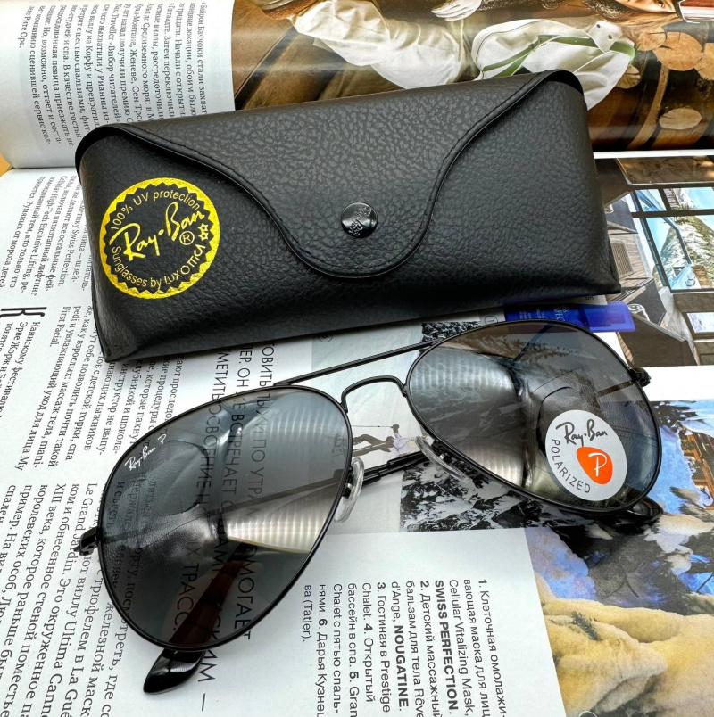 Ray Ban Солнцезащитные очки Aviator Large Metal - Black