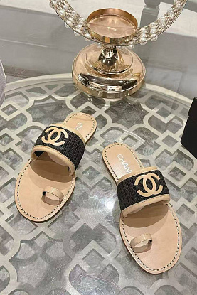 Женские кожаные шлёпанцы premium