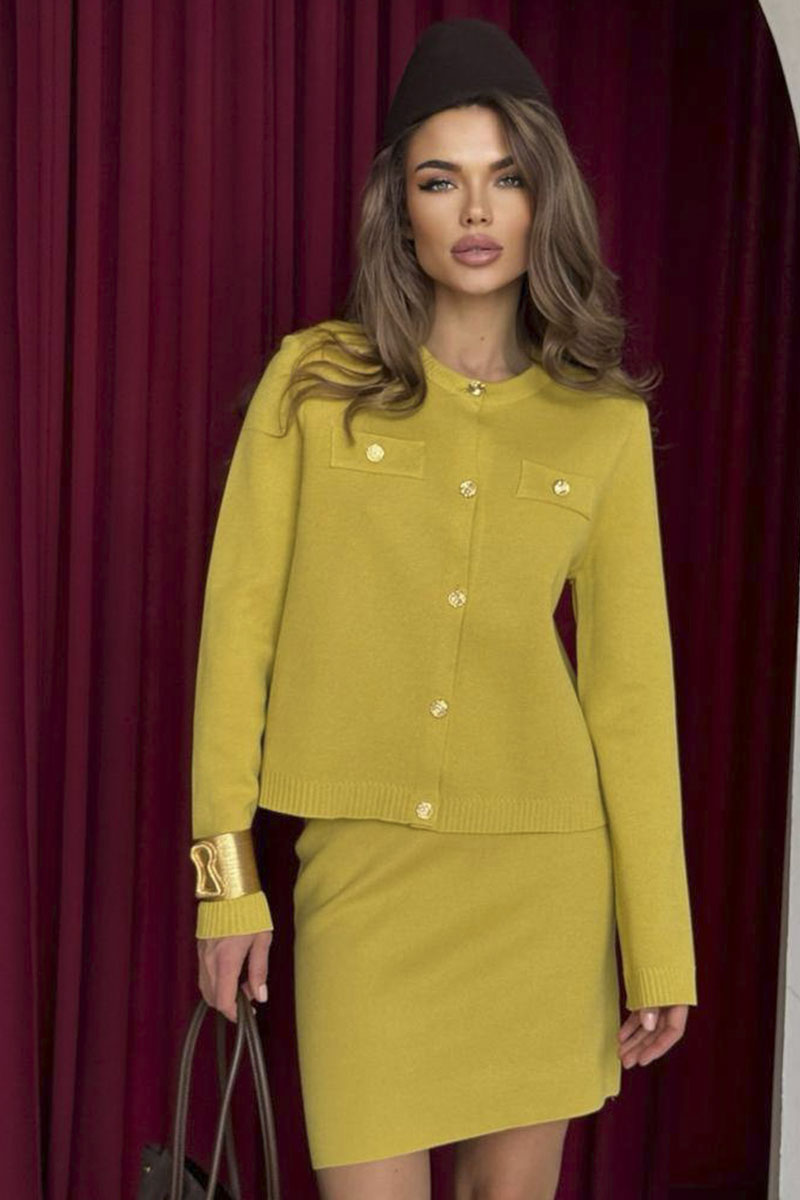 Celine Женский костюм двойка premium - Yellow