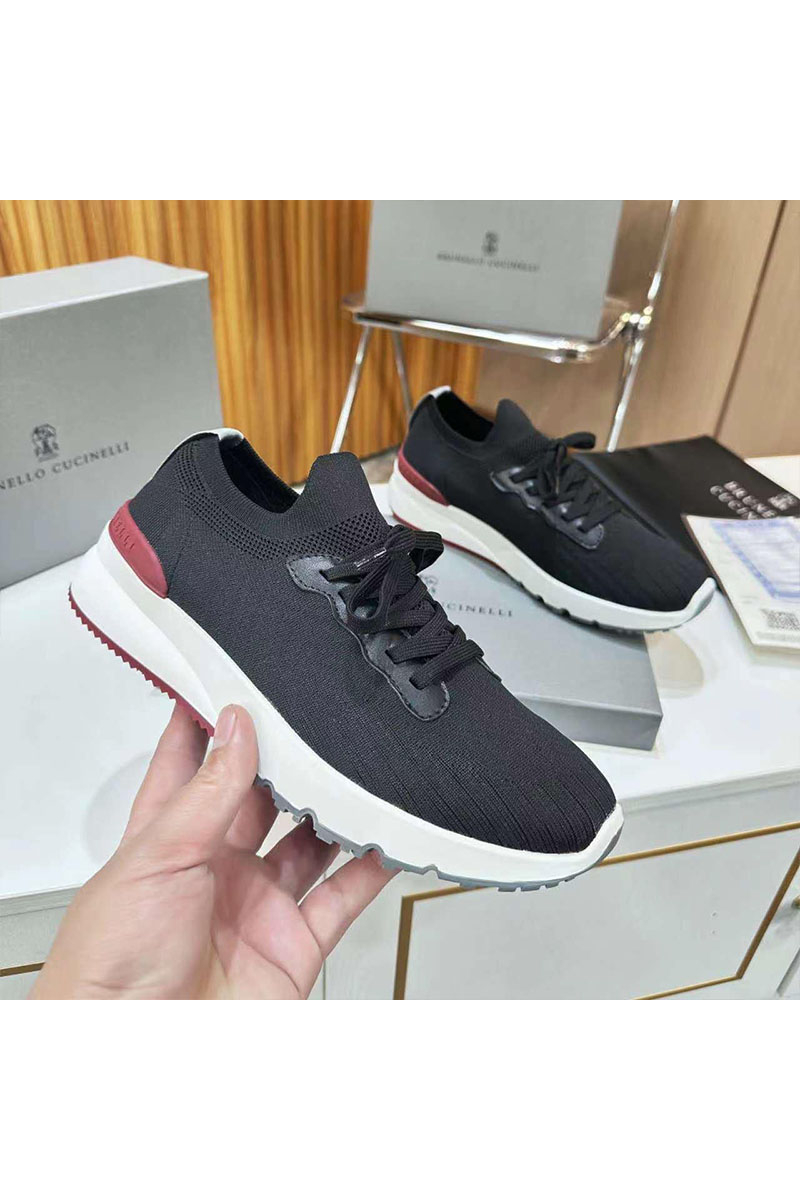 Designer Мужские кроссовки Calfskin Runners - Black