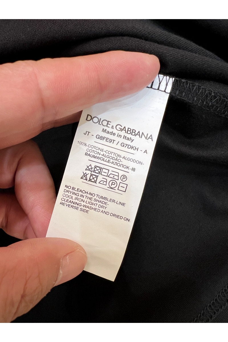 Dоlсе & Gаbbаnа Мужская тёмно-синяя футболка Premium