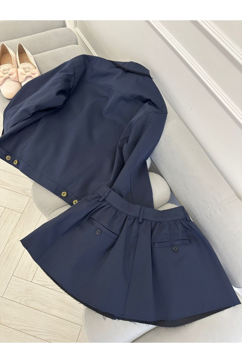 MIU MIU Женский синий костюм