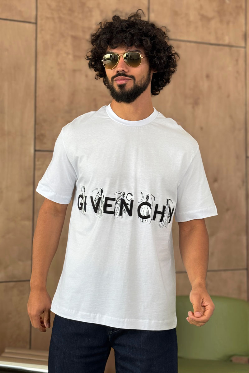 Givenchy Белая оверсайз футболка embossed logo