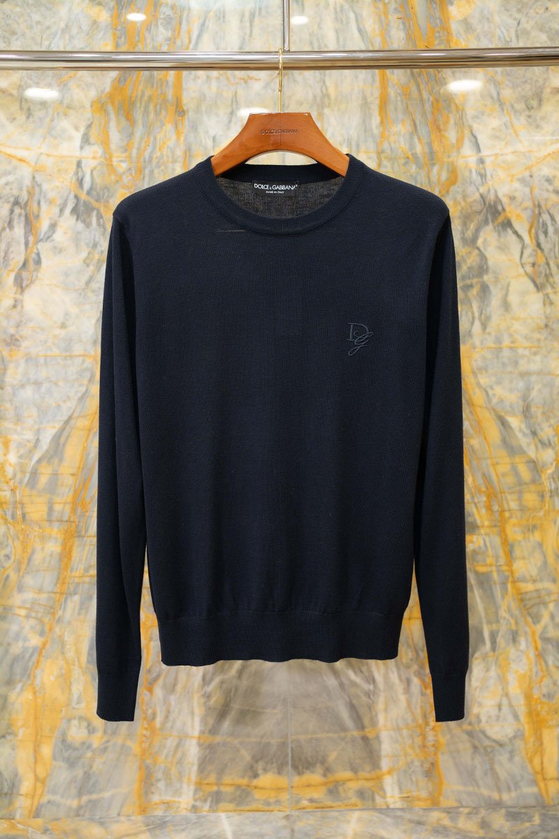 Dоlсе & Gаbbаnа Мужской тёмно-синий джемпер premium