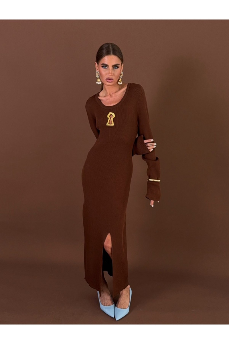 Schiaparelli Женское коричневое платье 