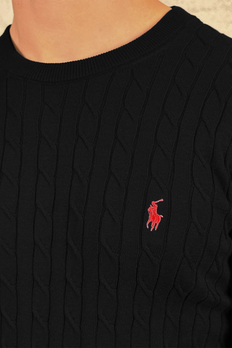Polo Ralph Lauren Мужской джемпер cable-knit - Black