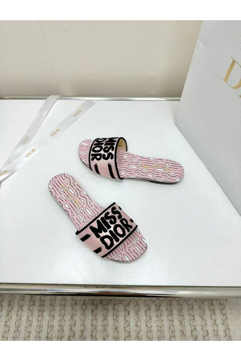 Dior Женские шлёпанцы Dway Premium - Pink