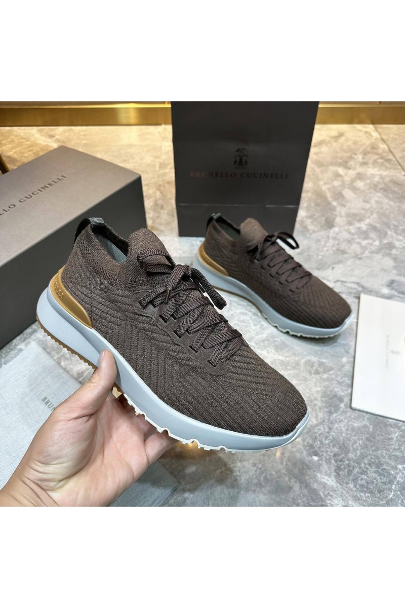 Designer Мужские кроссовки knitted - Brown