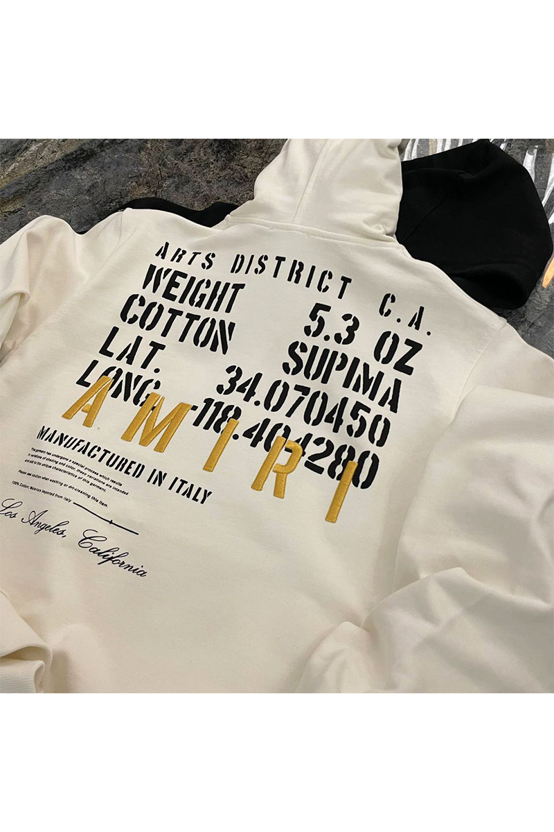 Amiri Худи белого цвета Military Specs Stencil
