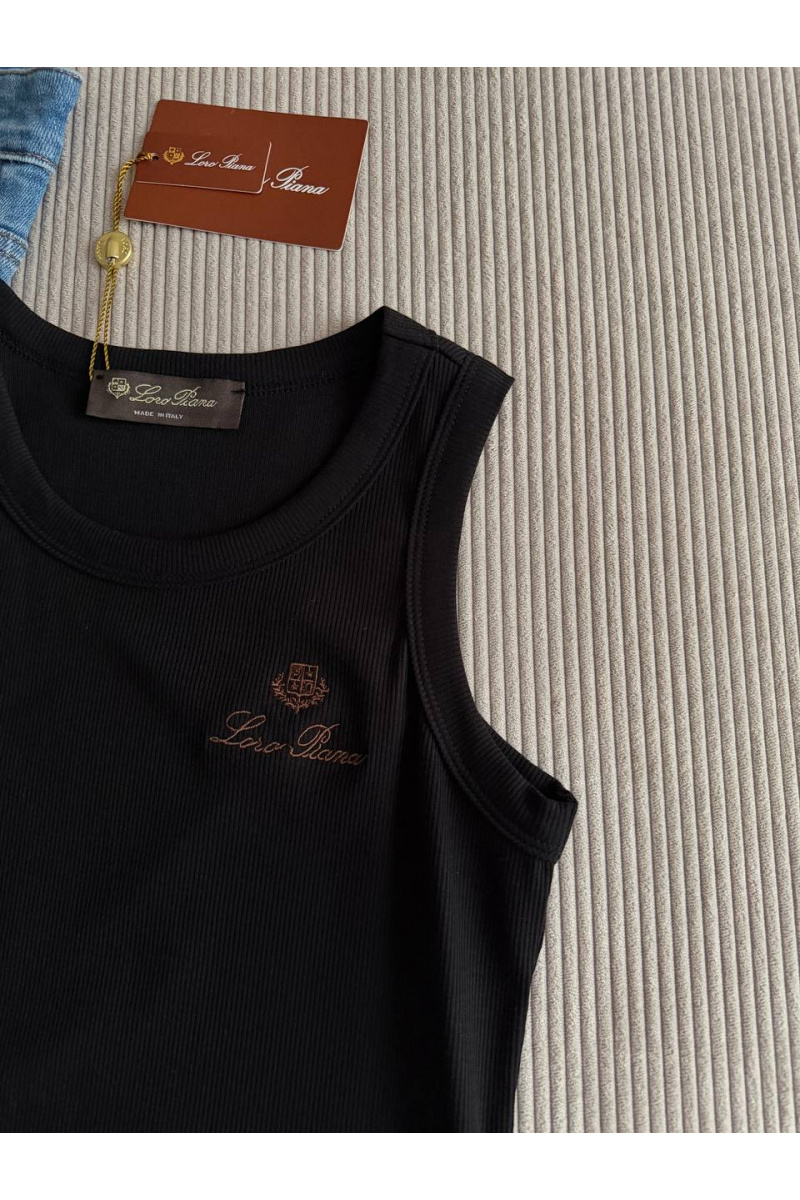 Loro Piana Женская чёрная майка premium