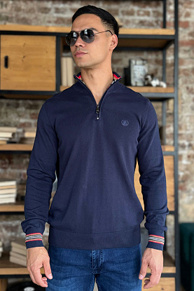 Мужской джемпер quarter-zip - Navy