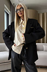 Чёрный женский пиджак premium