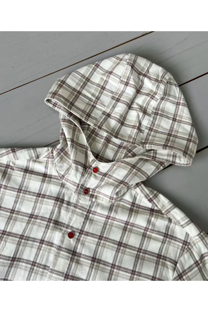 Kiton Мужская рубашка Premium - Beige Chequer